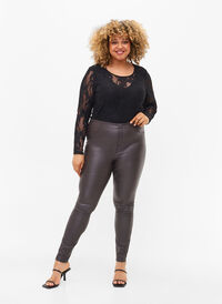 Coatede leggings i viskosemix, After Dark, Model