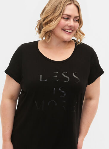 Trænings t-shirt med print, Black w.Less Is More, Model image number 2