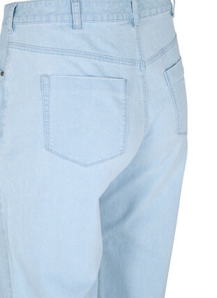 Straight fit Vera jeans med ankellængde, Light blue denim, Packshot image number 3