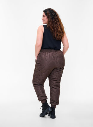 Quiltede termobukser, Black Coffee, Model image number 1