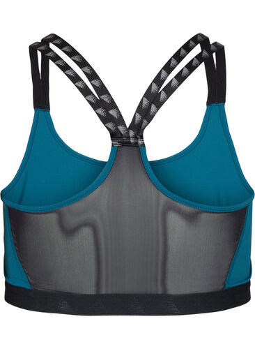 Sports bh med mesh ryg, Deep Teal, Packshot image number 1