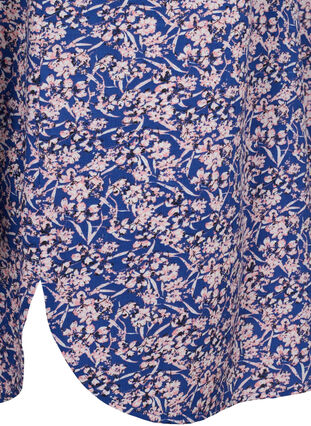 FLASH - Printet tunika med korte ærmer, Strong Blue Flower, Packshot image number 3