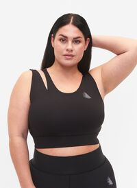 Sports bh med udskåret parti, Black, Model