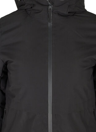 Vinterjakke med justerbar talje, Black, Packshot image number 2