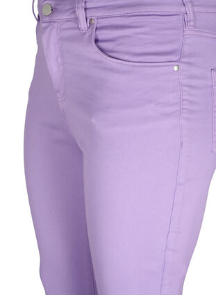 Højtaljede Amy jeans med super slim fit, Chalk Violet, Packshot image number 2