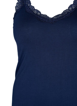 2-pak top med blonder, Navy B/Jolly Green, Packshot image number 2