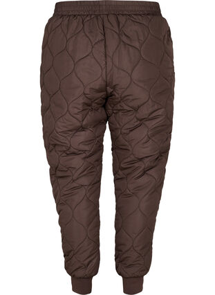 Quiltede termobukser, Black Coffee, Packshot image number 1