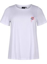 Bomulds t-shirt med fronttryk