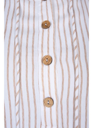 Viskose tunika med hætte, Natural/White Stripe, Packshot image number 2