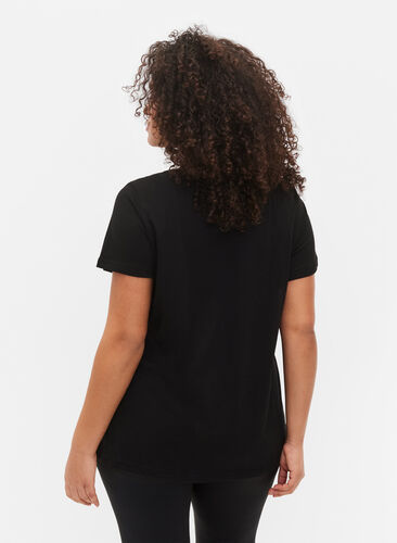 Trænings t-shirt med print, Black w. Raise, Model image number 1