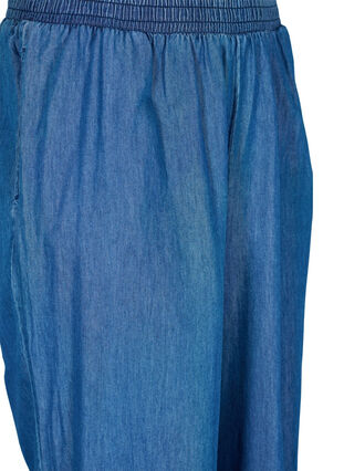 Løse denim bukser i lyocell (TENCEL™), Dark Blue, Packshot image number 2