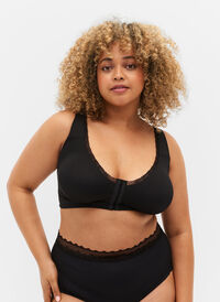 Blød bh med frontlukning, Black, Model