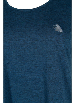 Meleret trænings t-shirt med rund hals, Night Sky Mel., Packshot image number 2