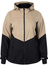 Softshell jakke med color-block