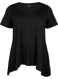 Bomulds t-shirt med korte ærmer