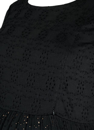 Graviditets kjole i broderi anglaise med ammefunktion, Black, Packshot image number 2