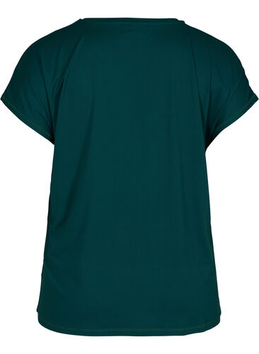 Halvkreds prøve finansiere Ensfarvet trænings t-shirt - Grøn - Str. 42-60 - PlusLet