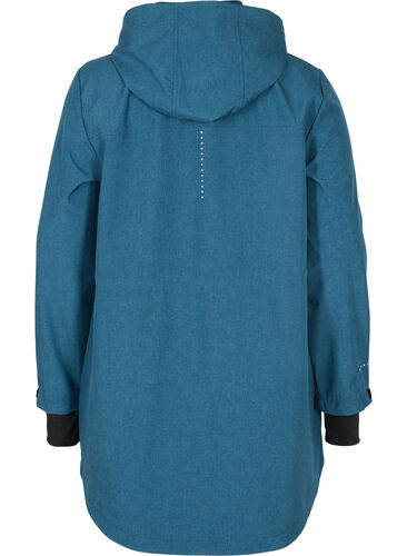 Softshell jakke med aftagelig hætte, Stargazer Mel., Packshot image number 1