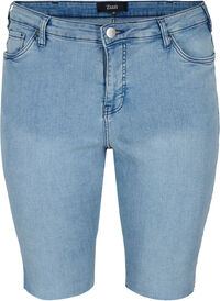 Lange denimshort i bomuld