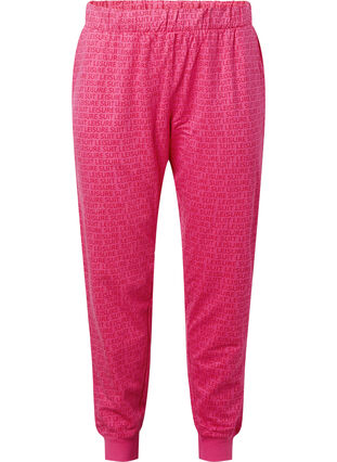 Sweatpants med print og lommer, Hot Pink AOP, Packshot image number 0