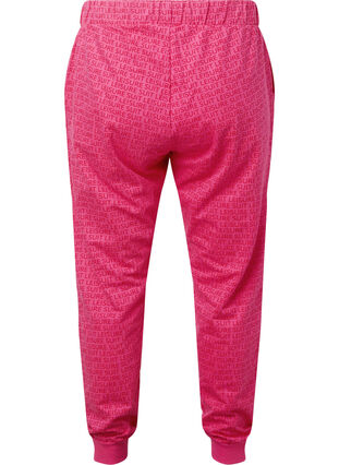 Sweatpants med print og lommer, Hot Pink AOP, Packshot image number 1
