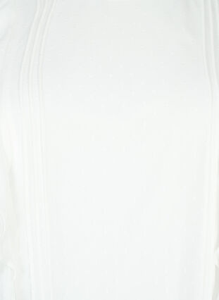 Kortærmet bluse med flæser og prikket mønster, Snow White, Packshot image number 2