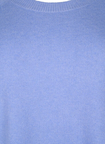 Meleret strikbluse med knappedetaljer, Lavender Lustre, Packshot image number 2