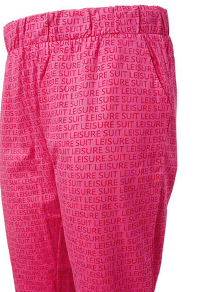 Sweatpants med print og lommer, Hot Pink AOP, Packshot image number 2