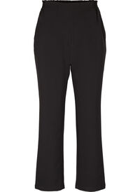 Ensfarvede bukser med straight fit