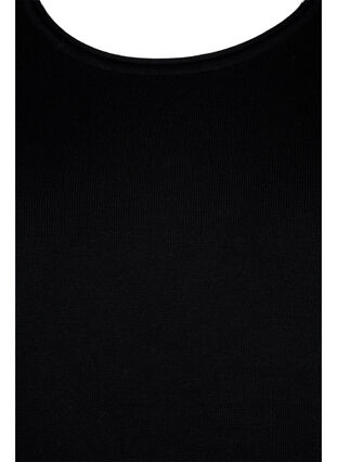 Strikket kjole med transparente ærmer, Black, Packshot image number 2