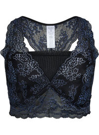 Bralette med blonder og mesh
