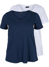 2-pak basis t-shirt i bomuld
