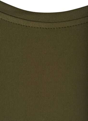 Ensfarvet trænings t-shirt, Ivy Green, Packshot image number 3