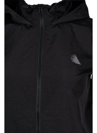 Sportsjakke med reflex og regulerbar bund, Black w. Reflex, Packshot image number 2