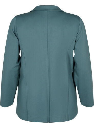 Enkel blazer med knaplukning, Silver Pine, Packshot image number 1