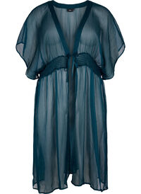 Strand kimono med smock og korte ærmer