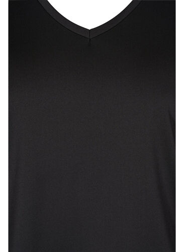 Træningstop med elastikkant i bunden, Black, Packshot image number 2