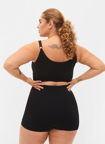 Seamless shorts med regulær talje , Black, Model image number 1