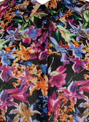 FLASH - Langærmet skjorte med print, Orange Pink Flower , Packshot image number 2