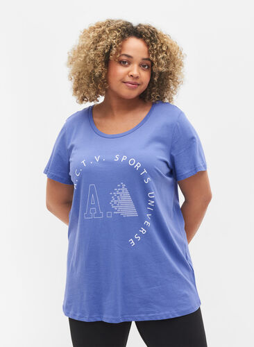 Trænings t-shirt med print, Very Peri A.C.T.V, Model image number 0