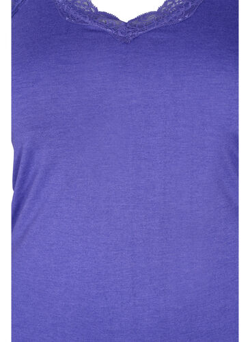 2-pak top med blonder, Black/Purple Coral, Packshot image number 3