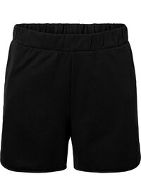 Ensfarvede sweatshorts med lommer