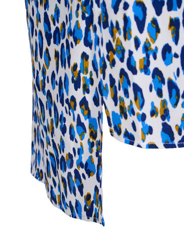 Viskose tunika med leo-print, Blue Leo AOP, Packshot image number 3