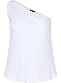 One-shoulder top i bomuld