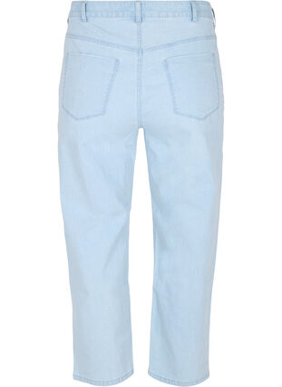Straight fit Vera jeans med ankellængde, Light blue denim, Packshot image number 1