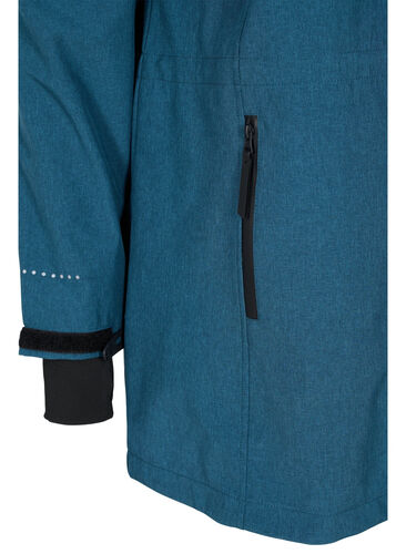 Softshell jakke med aftagelig hætte, Stargazer Mel., Packshot image number 3