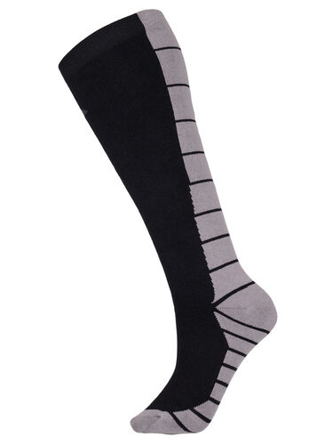 Skistrømper i bomuld, Black/Medium Grey, Packshot image number 0