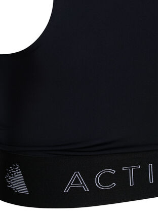 Sports bh med krydsdetalje, Black, Packshot image number 3