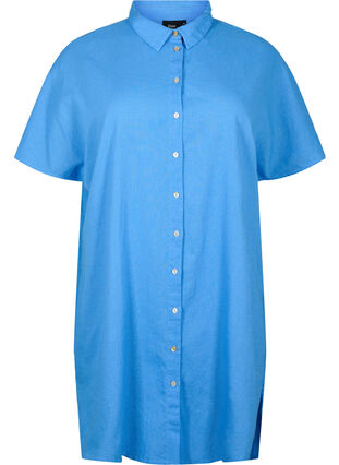 Lang skjorte med korte ærmer, Ultramarine, Packshot image number 0