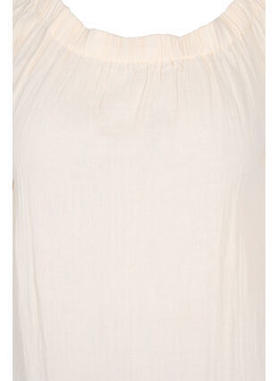 Bomuldskjole med broderi anglaise, Buttercream, Packshot image number 2
